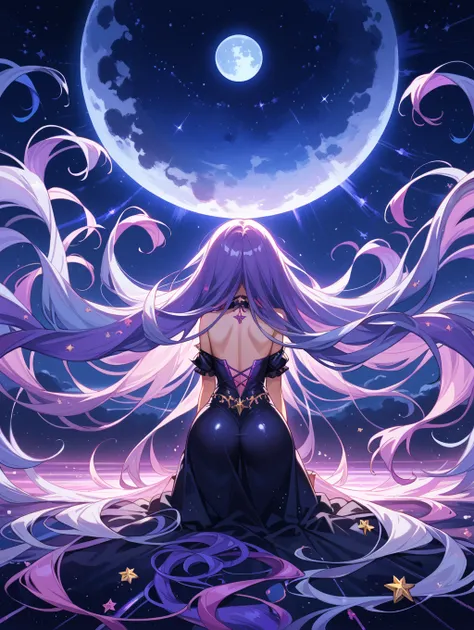 score_9, score_8_up, score_7_up, source_anime,
surreal,
1girl, Kpop idol, very long hair, floating hair, shiny hair,
night scene, moon in the sky, shades of purple, starry night, dreamlike atmosphere, shiny edges, mystical, high contrast, ethereal light, o...