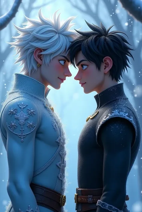 Create the sexy and seductive image of Jack Frost with Ipo the main character of how to train your dragon 