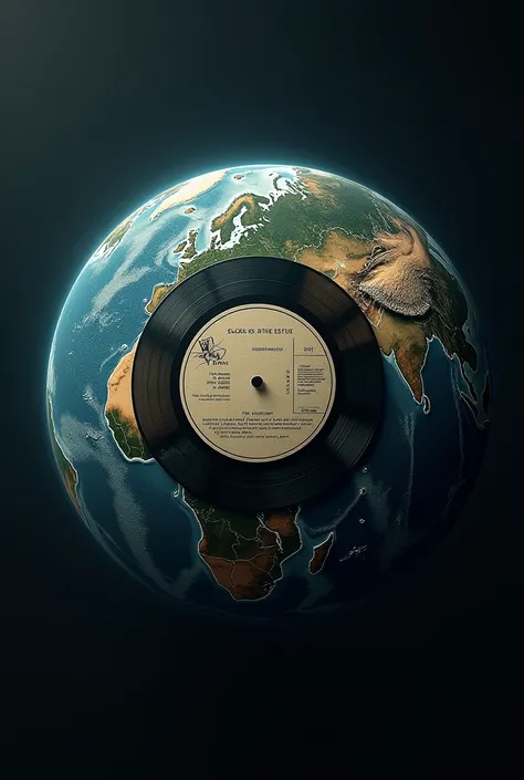 Earth reimagined flat as a Vinyl 