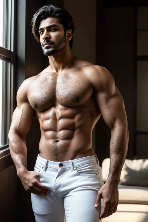 Prashant stands tall in a penthouse bathed in the warm glow of sunlight streaming through a wall of floor-to-ceiling windows. The panoramic view of San Francisco Bay stretches out before him, a breathtaking backdrop to his striking figure. He wears a very ...