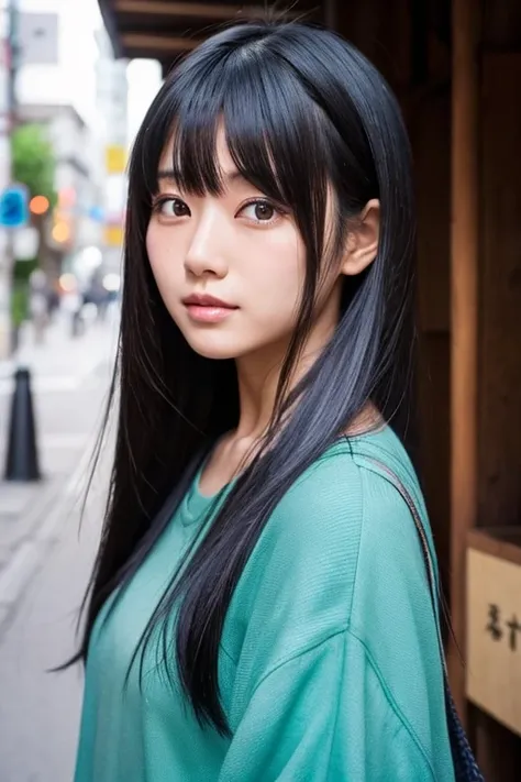 Japanese women have plump black hair