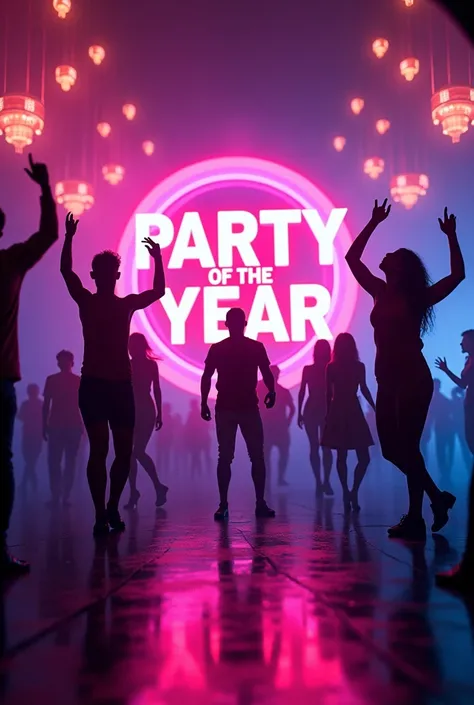  Create a cover image for some awards called Vielman Awards 2024,  cover of the  "party of the year "  and the most celebrated party of the year will be awarded.  This in NEON and bright tones 