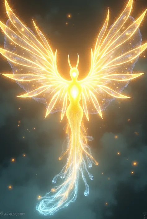 Auroracoremon’s form is semi-transparent, with swirling, radiant energy visible within. Its massive, six-winged form stretches endlessly, with each wing resembling a galaxy in motion. Its body glows with a mix of soft gold and brilliant white light, and it...