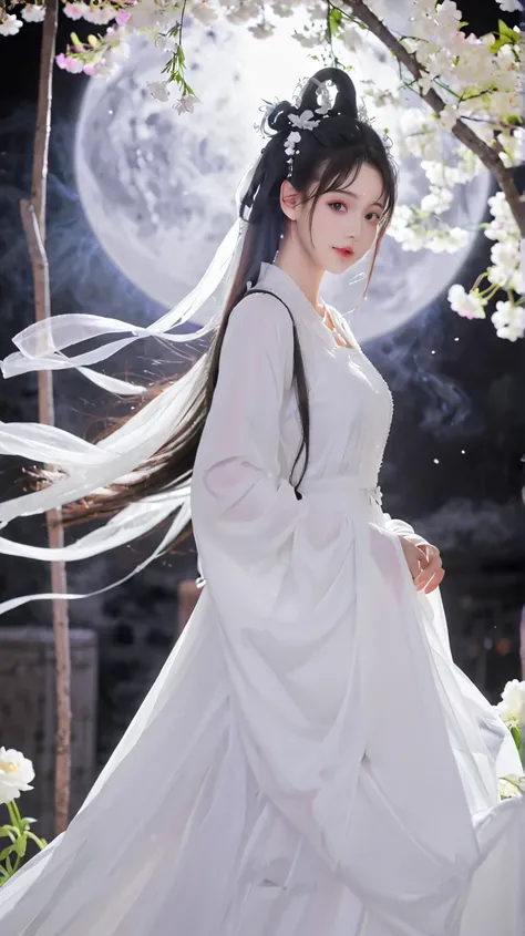  wearing a white dress 、头发上有花朵的Anime Girl, very 美丽的Anime Girl, 美丽的Anime Girl,  beautiful fantasy anime , Gu Weiss, Anime Girl, 美丽的Anime Girl,  very pretty cute girl, White flowers,  background blur, Anime style 4K, Anime fantasy work , 4k anime wallpaper, ...