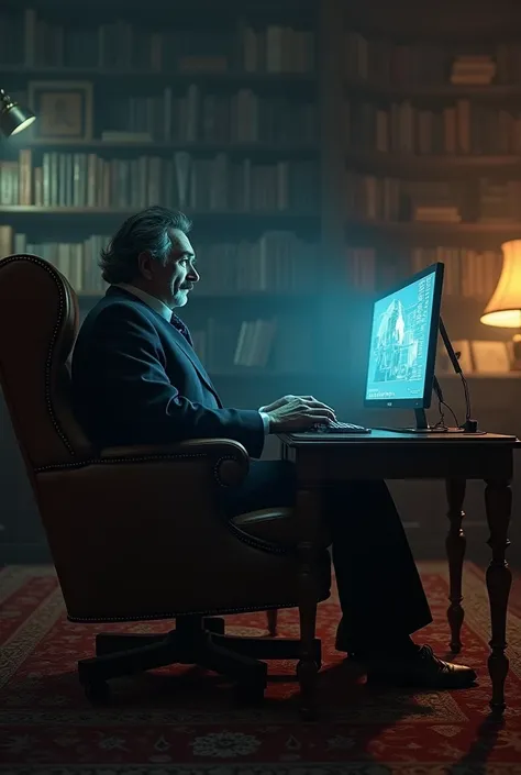 Imagine an image of Nietzsche,  playing video games,undefined, 