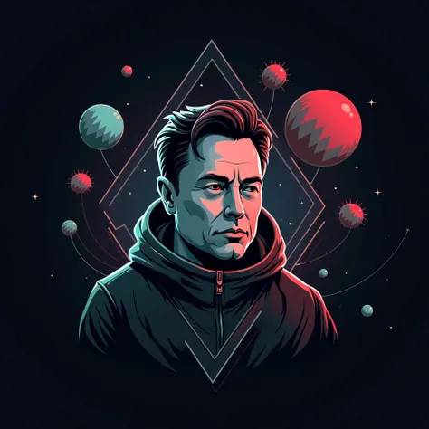 Create a Elon musk Squid Game Logo for a Meme Coin