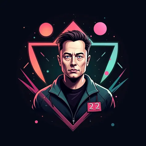 Create a Elon musk Squid Game Logo for a Meme Coin