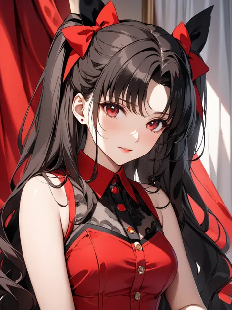 (Tohsaka Rin:1.5), masterpiece:1.5, masterpiece, highest quality, UHD, retina, masterpiece, accurate anatomy, super detailed, high quality, best quality, 8k