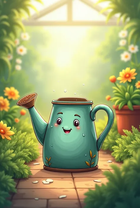 a 2D sprite from a watering can