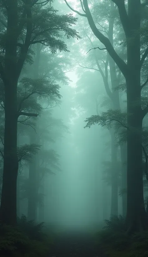 

1. Shady forest — tall trees, dense fog ,  Mysterious Atmosphere .


