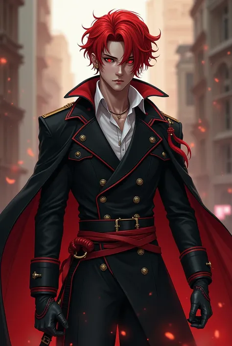 "A multiversal warrior, Revire is a 1.90 meter tall guy like he is on his 20 on its prime with an overwhelming presence, exuding a murderous aura that weighs like an omen of death. His albino skin contrasts with his short, wavy hair, a fiery red like livin...