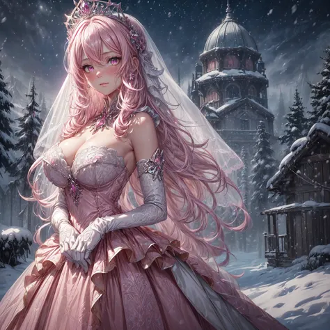 (anime girl, solo:1.5), beautiful gorgeous captivating cute adorable princess, (shy expression, nose blush, blushing:1.5), (hyper detail delicate beautiful pink eyes , big pink eyes, pink eyes:1.5), (soft thin lines, beautiful, young face, smiling), BREAK ...