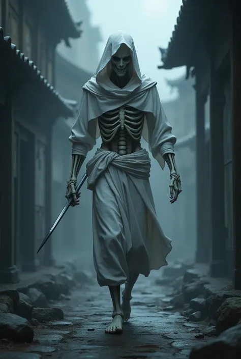 Make a white ninja named Kozov and hes very thin that you can see his bones