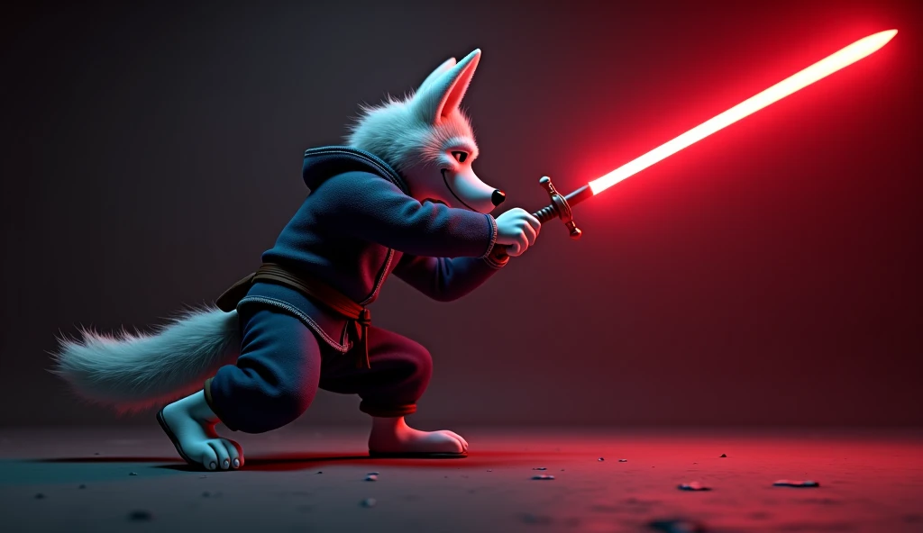 (695) High-quality 5-second video, 3D Pixar style, with vibrant colors and high contrast

Setting:  In a threatening space， A red light flashes in the darkness， The atmosphere is tense and dangerous。

Character Movement: [ from a slow motion camera ， Show ...