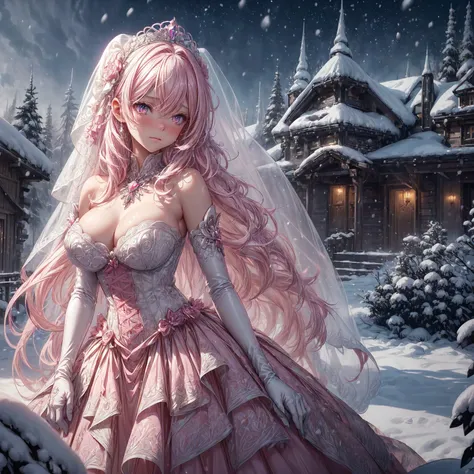 (anime girl, solo:1.5), beautiful gorgeous captivating cute adorable princess, (shy expression, nose blush, blushing:1.5), (hyper detail delicate beautiful pink eyes , big pink eyes, pink eyes:1.5), (soft thin lines, beautiful, young face, smiling), BREAK ...