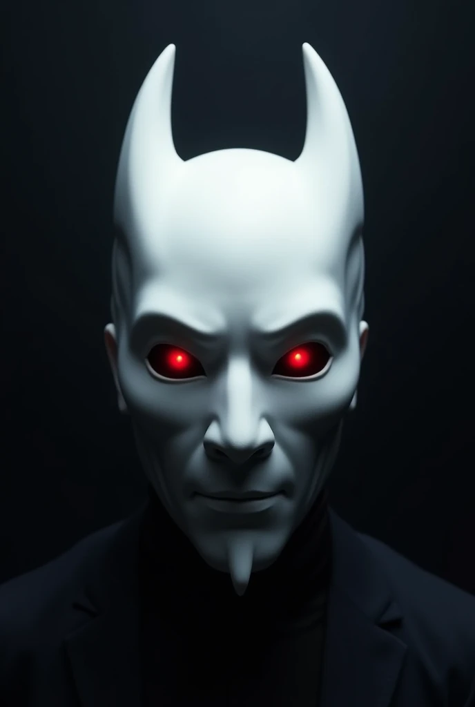 Only Anbu mask should be all white with red eyes only,  black background, 