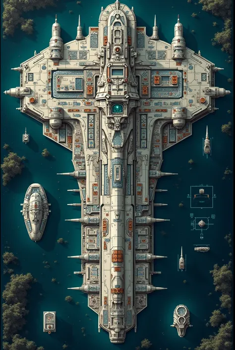 RPG map of a spaceship