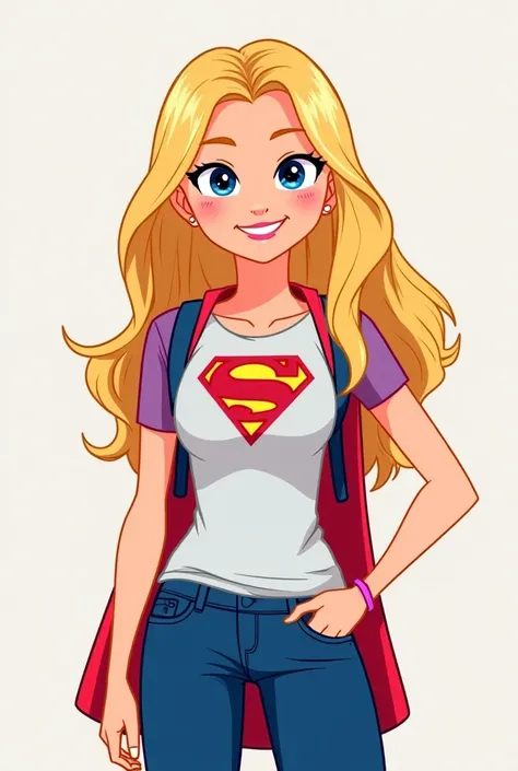 Create Kara Danvers with civilian clothes from the 2019 Dc Super Hero Girl series