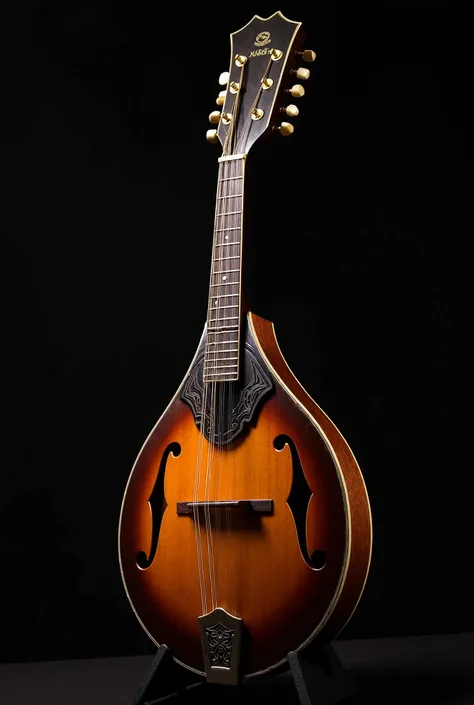 An electroacoustic mandolin.