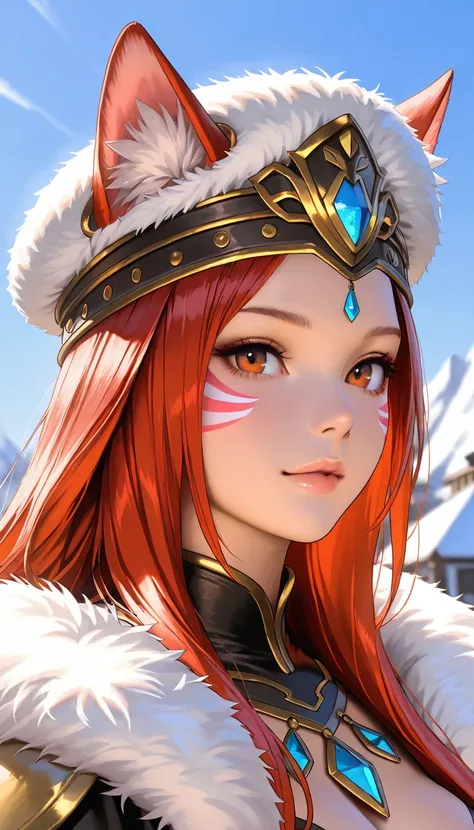 masterpiece, ( top quality ,  high res,  high detail ,face details, 4K, 8k),( realistic , photo realistic : 1.3),Cute Cat-Eared Girl with silvery hair wearing fluffy clothes and a fluffy hat,  fantasy character  art,  Stunning Character Art , Magnificent  ...