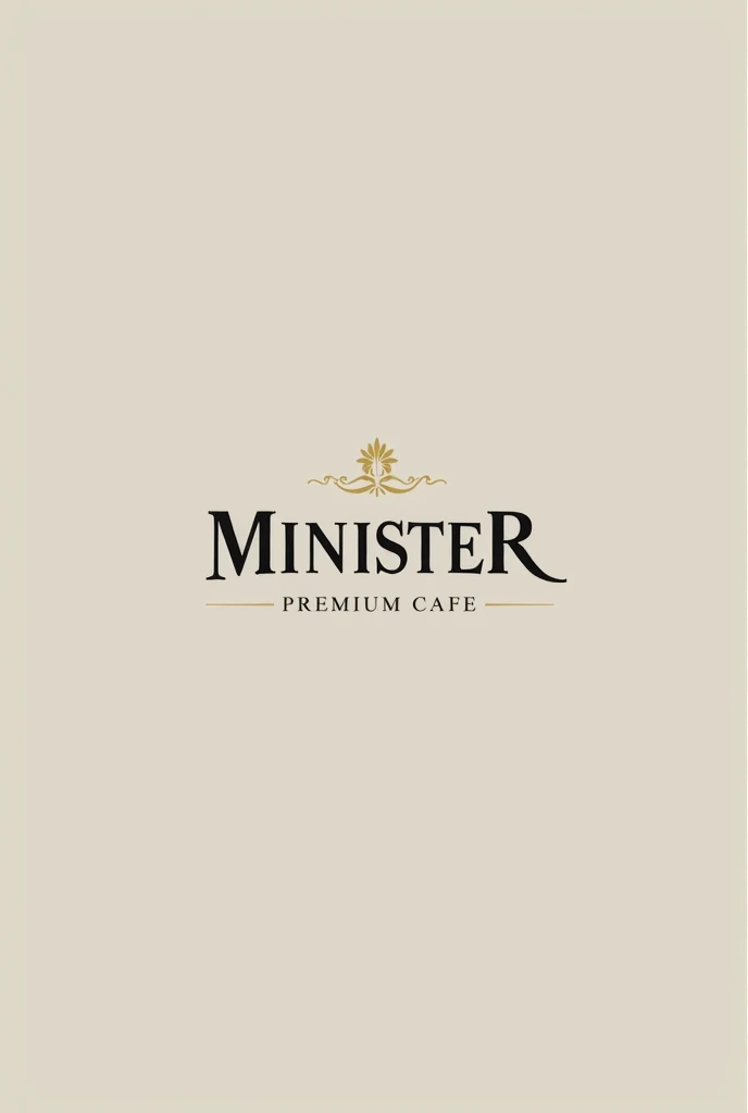 Creat a business logo in name of minister premium cafe 