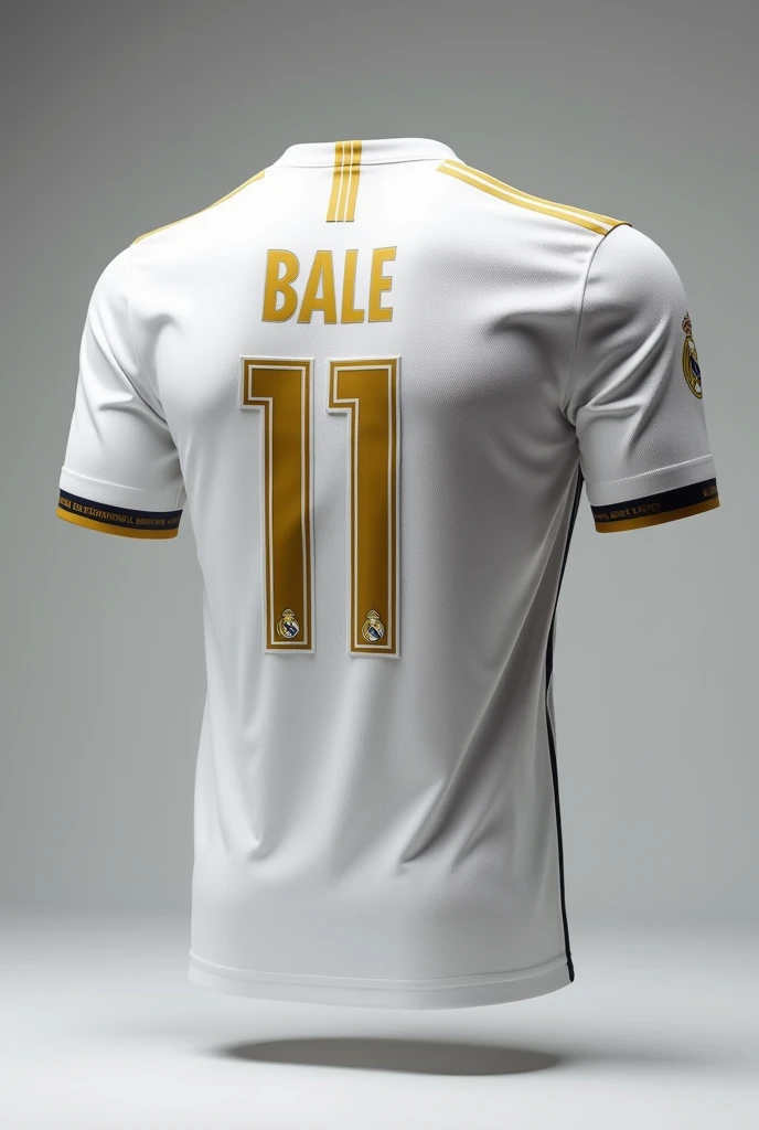 jersey number 11 with Bale written on the back side of Garath Bale in Real Madrid 