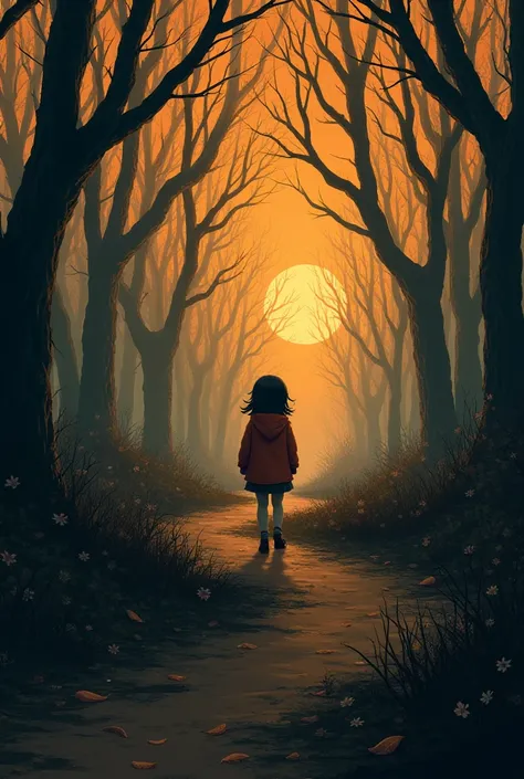 One bitter autumn night, a curious young girl named Lila ventured into the woods.