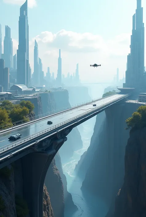 futuristic view bridge