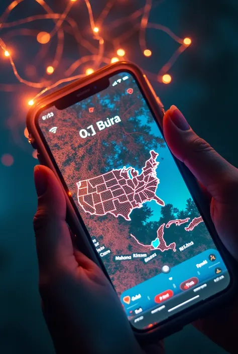 A vibrant montage of distractions:

A phone screen blasting music notes.

A person walking outdoors with trees swaying.

A glowing map of the US with names of states lighting up randomly as if the person is trying to name them.
The transitions between thes...