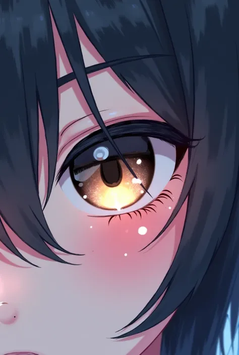 Grey irises and hazel pupils eyes. Greyish-hazel eyes. 2D Anime graphic 