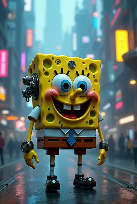 Two thousand years later from cyberpunk spongebob