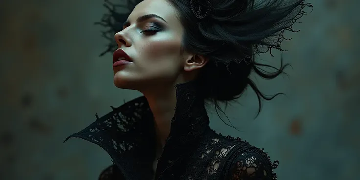 Editorial Fashion And Art: A Fusion of Dark Romanticism and Haute Couture