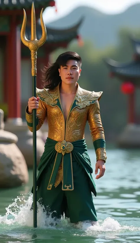 (1 male, 25 years old, (best quality: 1.2), (UHD , 8k : 1.2), realistic lighting, cinematic: 1.3) a male, portrait, 172cm tall, 65kg, round face, smooth, bright skin
An ancient Chinese version of Aquaman, dressed in ornate, traditional Chinese armor, refle...