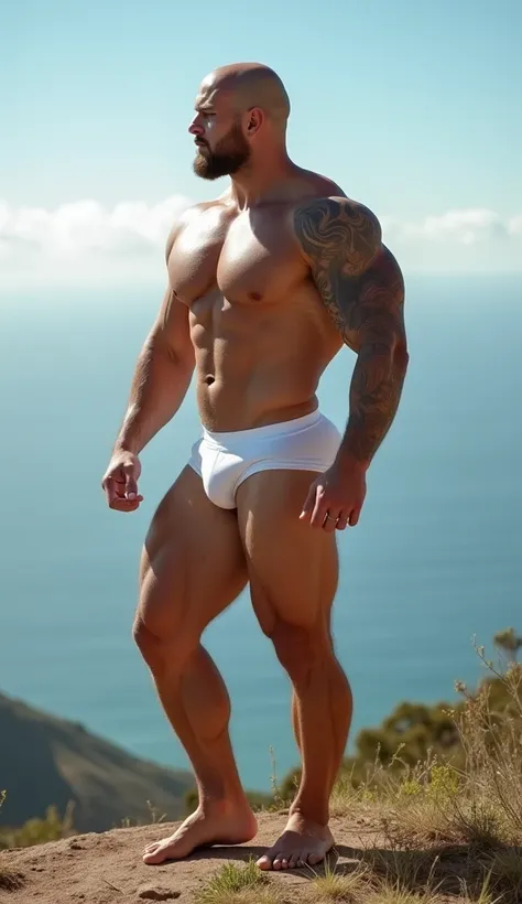  Bald Spectacular Russian biceps handsome and muscular handsome hairy chested Australian butch man 
,  The strong and  muscular legs on the top of a hill , by the sea, clouds , real,   close with tatto  in tight white spandex ,  strong,  muscular legs , la...