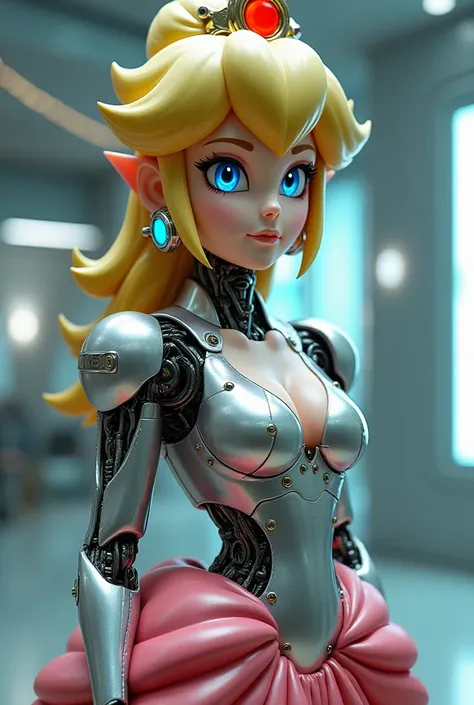 Make Princess Peach from Mario like a robot 