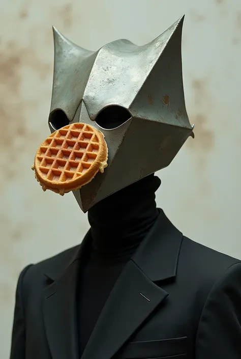 No only his mask and waffle