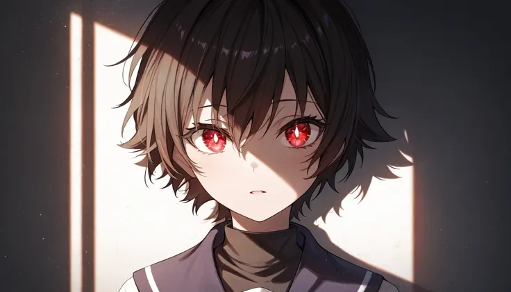 (Masterpiece, high quality, shaders, shadows, cinematic light, simple, anime) Eyes, red eyes, detailed eyes, bright eyes, black eyelashes, different reds, pupils 