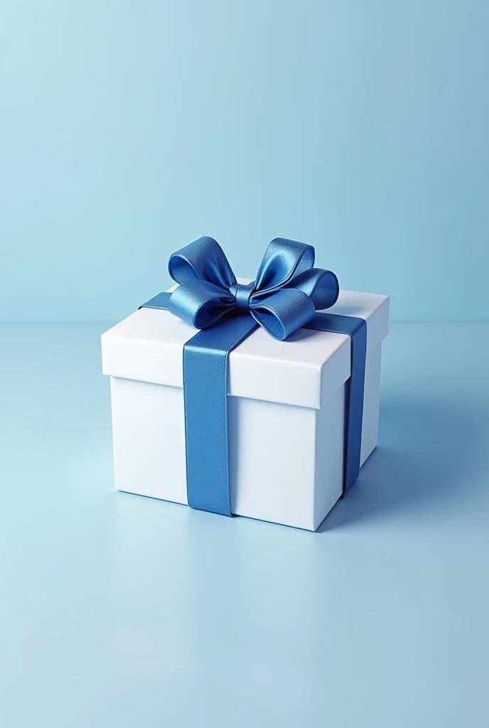 Blue White Bow Tie Gift Box