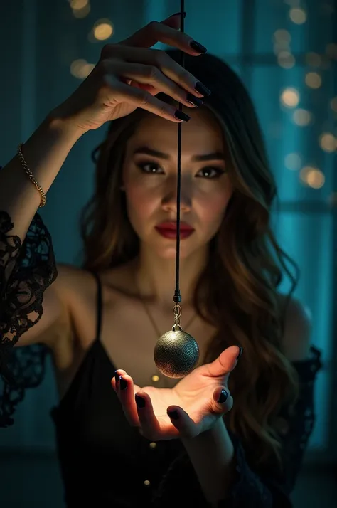 How to shine with other neural networks 
A girl of 23 years old with medium-height black nail polish, an Uzbek woman hypnotizes by shaking her pendulum hypnotizes a guy 