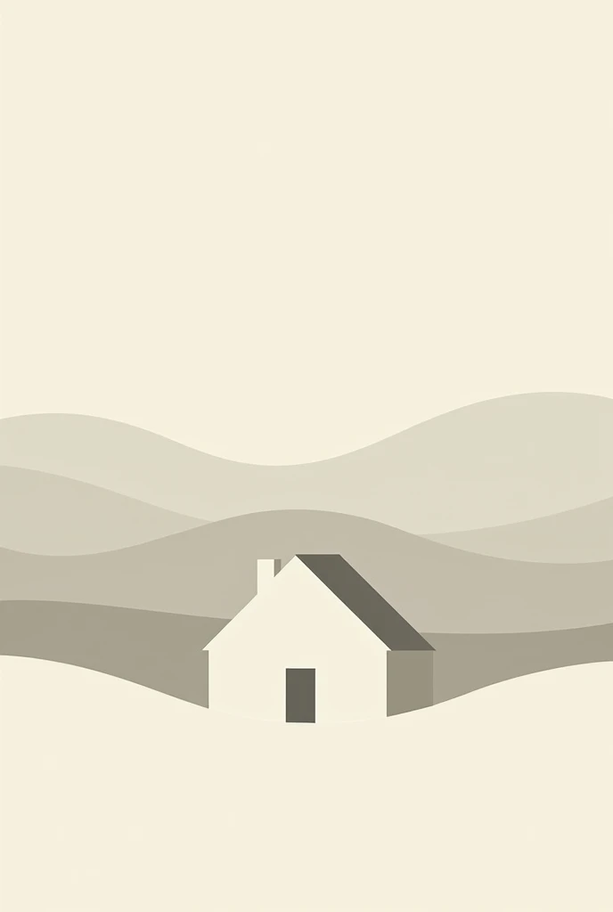 Simple. Clean. Attractive.
Outline of a house with hills vector illustration