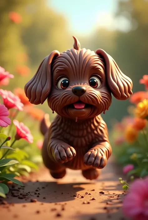 Turning a chocolate picture into a small dog video 

