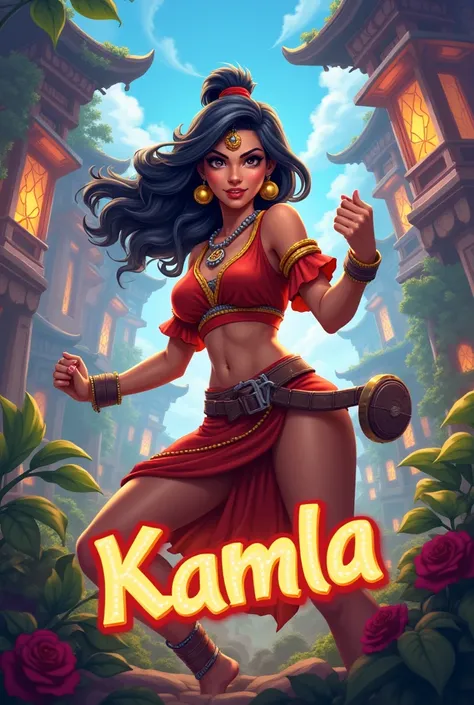 Create a gaming thumbnail YouTube game name Kamla