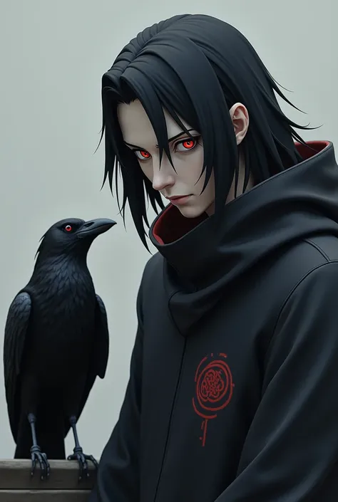 4k quality Itachi with crow photo
