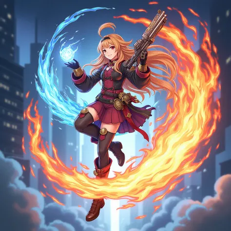 Armed with Fire、Water Arm、Glass Arm、Electrical elements are distributed in different directions, Game Case,Game Art, Collectible Card Art, The entire subject in the photograph, A design that pursues comfortable beauty!Full Art illustration, Fluffy eBay ite...