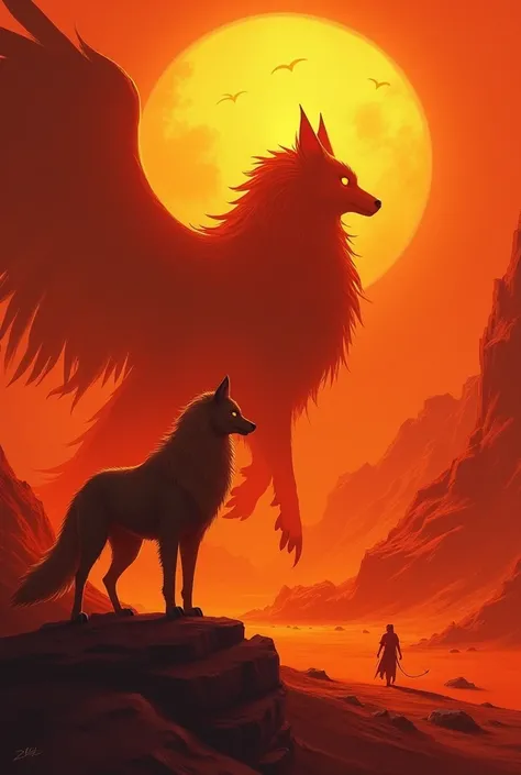 The Guardians of Embervale

In the fiery expanse of Embervale, where the sun never sets and the ground glows red-hot, two legendary guardians watch over the valley. One, a towering, flame-colored vulpine with a flowing mane, and the other, a sleek, desert-...