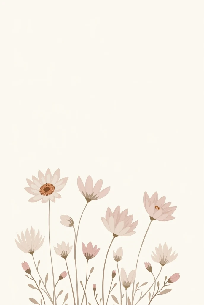 Cell phone background picture with drawn flowers 