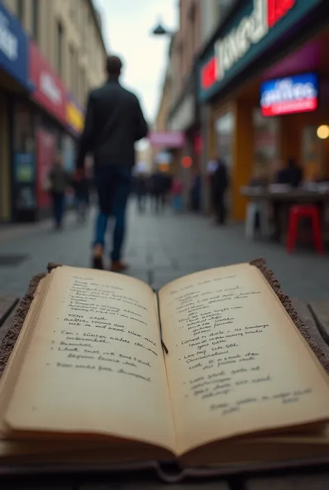  A notebook with writing on it "  Les News de Bourgdarc " "Katie Jovel  ".  In the background we see the campaign .