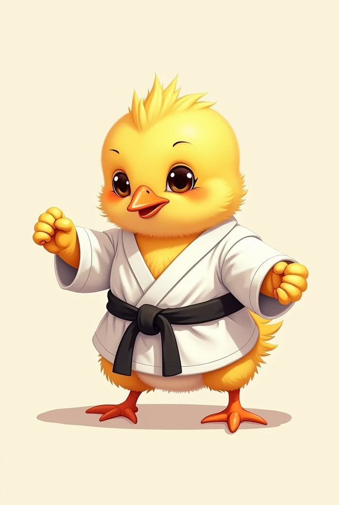  a CHICK wearing a karate outfit