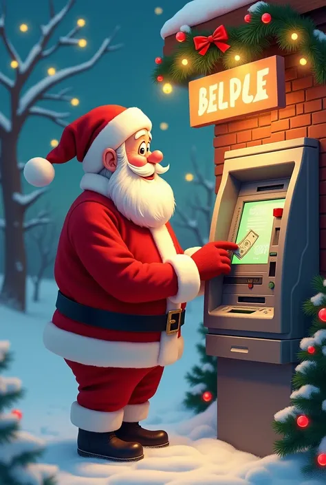 When Santa Claus withdraws money from an ATM