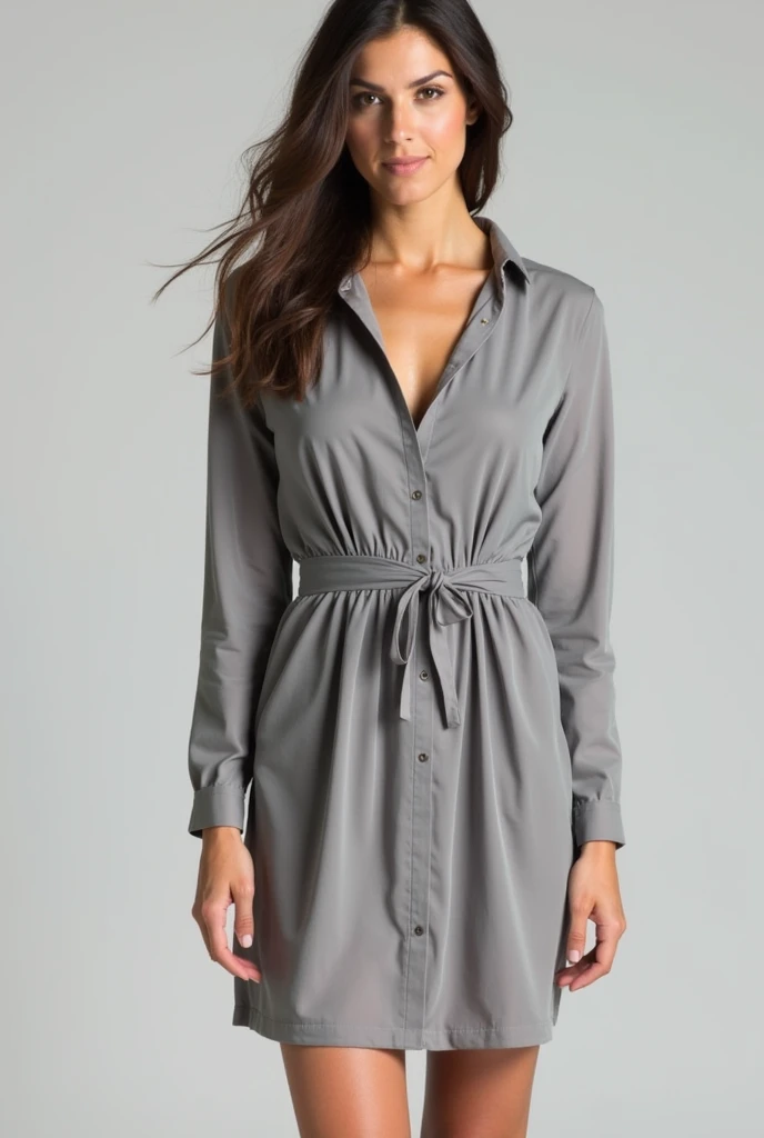 Generate
Modern :  a Premium Egyptian cotton dress
 Fitted :  size
Colors  :  covers,  watermark and gray
Modern and versatile minimalist ,  style framing the body
Additional details :  o tecido de ser feito por pequenos quadradinhos e dentro dos quadrinho...